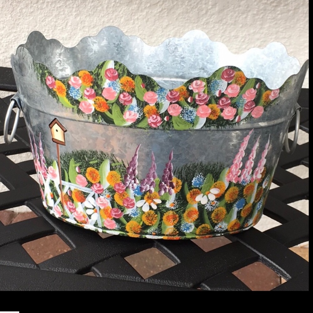 Hand Painted Planter NWOT